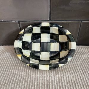 Mackenzie-Childs courtly check enamel soap dish